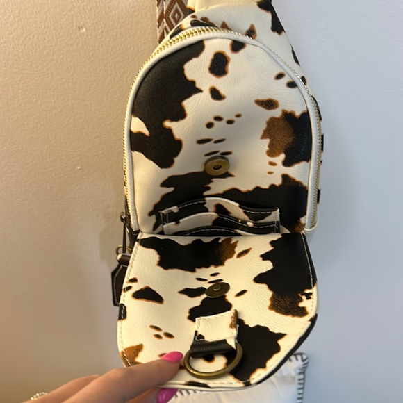 COW Vegan Leather Sling Bag - Picture 7 of 11